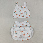 GSD2738 Peach Furit Yoga Girls Skorts Set