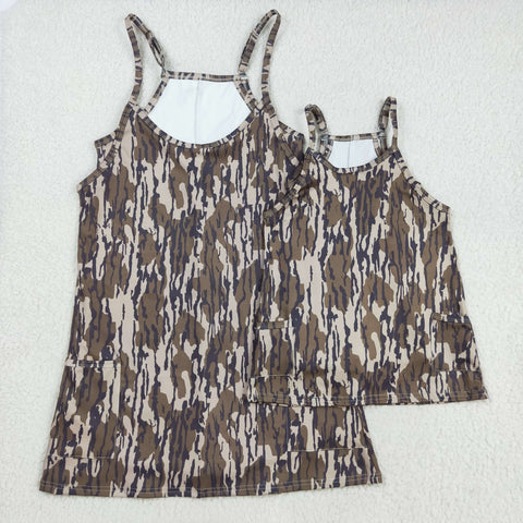 GSD2744,GSD2720 Hunting Camo Mommy and me Athletic Dress Styles