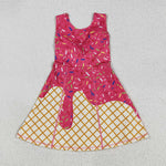 GSD2747 Summer Ice Cream Drip Pink Sports Yoga Girl's Dress Onesie