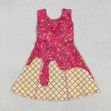 GSD2747 Summer Ice Cream Drip Pink Sports Yoga Girl's Dress Onesie