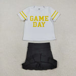 GSD2760 Vinyl Game Day Active Pleated Tennis Girls Skorts Set