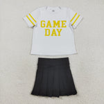 GSD2760 Vinyl Game Day Active Pleated Tennis Girls Skorts Set