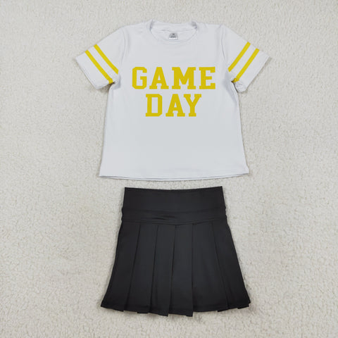 GSD2760 Vinyl Game Day Active Pleated Tennis Girls Skorts Set