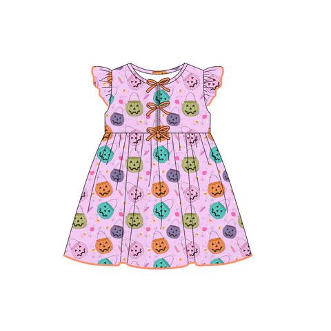 Preorder 08.18 GSD2771 Halloween Pumpkin Candy Corn Girl's Dress