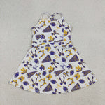 GSD2781 Go Team Go Fight Football Bows Yoga Girl's Dress Onesie