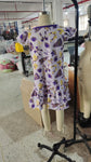Preorder Samples GSD2784 Game Day Go Team Bows Football Purple Girl's Dress