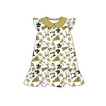Preorder Samples GSD2788 Go Team Go Fight Win Bows Girl's Dress