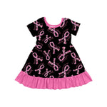 Preorder 09.11 GSD2801 Flower Pink Black Girl's Dress