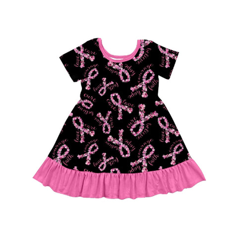 Preorder 09.11 GSD2801 Flower Pink Black Girl's Dress