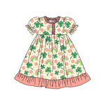 Preorder 10.06 MOQ 5 pcs GSD2816 Rainbow Leaf Flower Girl's Dress Gown