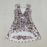 GSD2819 Hunting Camo Drip Yoga Girl's Dress Onesie