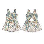 Preorder 10.08 MOQ 5 pcs GSD2824 Hunting Camo Drip Yoga Girl's Dress Onesie