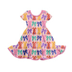 Preorder 10.14 MOQ 5 pcs GSD2834 Easter Rabbit Bows Girl's Dress