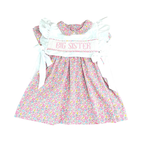 Preorder 10.14 MOQ 5 pcs GSD2835 Big Sister Flower Floral Girl's Dress