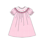 Preorder 10.16 MOQ 5 pcs GSD2846 Jesus Love Me Pink Girl's Dress