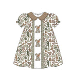 Preorder Samples GSD2852 Embroidery Easter Rabbit Camo Girl's Dress