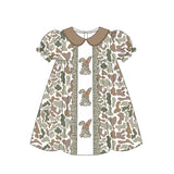 Preorder Samples GSD2852 Embroidery Easter Rabbit Camo Girl's Dress