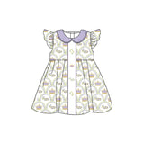 Preorder Samples GSD2891 Embroidery Mardi Gras Mask Purple Girl's Dress