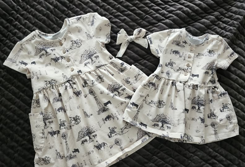 Preorder 11.01 MOQ 5 pcs GSD2908 Western Animals Girl's Dress