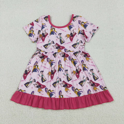 GSD2917 Cartoon Hot Pink Girl's Dress