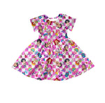 Preorder 11.04 MOQ 5 pcs GSD2919 Cartoon Hot Pink Girl's Dress