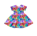 Preorder 11.04 MOQ 5 pcs GSD2920 Cartoon Hot Pink Girl's Dress