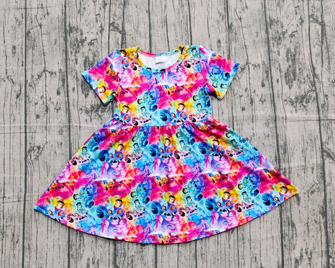 Preorder Samples GSD2920 Cartoon Hot Pink Girl's Dress