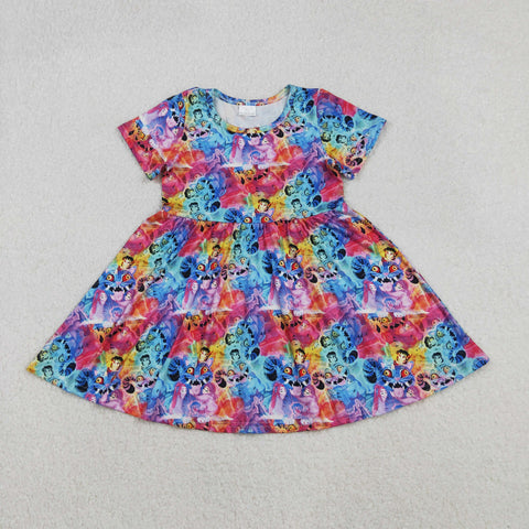 GSD2920 Cartoon Hot Pink Girl's Dress