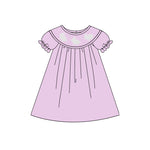 Preorder 11.16 MOQ 5 pcs GSD2922 Easter Rabbit Purple Girl's Dress