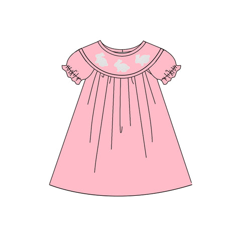 Preorder 11.16 MOQ 5 pcs Easter Rabbit Pink Girl's Dress