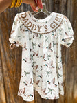 Preorder 11.20 MOQ 5 pcs GSD2933 Daddy's Girl Mallard Ducks Bows Girl's Dress