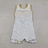 GSD2947 Mardi Gras Bows Purple Yoga Girl's Dress Onesie