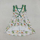 GSD2950 Mardi Gras Crocodile Yoga Girl's Dress Onesie