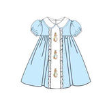 Preorder Samples GSD2961 Embroidery Easter Cartton Rabbit Girl's Dress