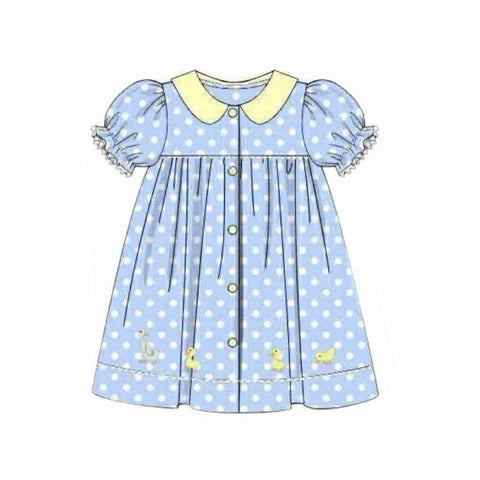 Preorder 11.25 MOQ 5 pcs Duck Yellow Cute Girl's Dress