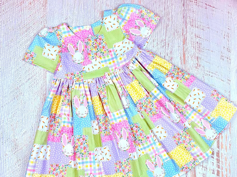 Preorder 12.01 MOQ 5 pcs GSD2997 Easter Rabbit Flower Girl's Dress