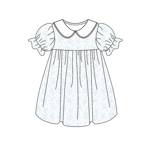 Preorder 12.01 MOQ 5 pcs GSD2999 Flower Bows Girl's Dress