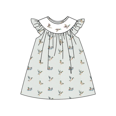 Preorder 12.01 MOQ 5 pcs Mallard Ducks Girl's Dress