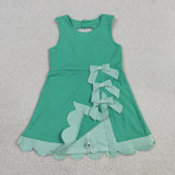 GSD3029 Green Plaid Yoga Girl's Dress Onesie