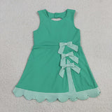 GSD3029 Green Plaid Yoga Girl's Dress Onesie