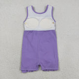 GSD3036 Solid Color Purple Ruffles Yoga Girl's Dress Onesie