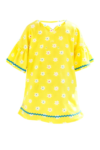 Preorder 12.06 MOQ 5 pcs GSD3055 Flower Yellow Girl's Dress