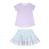 Preorder 12.12 MOQ 5 pcs GSD3101 Purple Yoga Girls Skorts Set