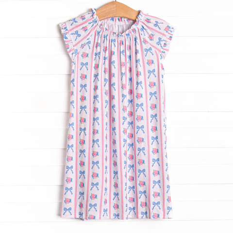 Preorder 12.18 MOQ 5 pcs Flower Bows Pink Girl's Dress