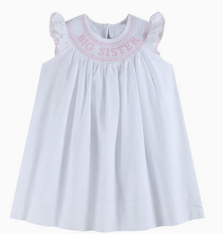 Preorder 12.19 MOQ 5 pcs GSD3154 Baby Sister White Girl's Dress