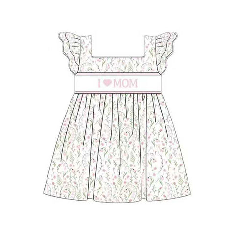 Preorder 12.20 MOQ 5 pcs I Love Mom Flower Girl's Dress