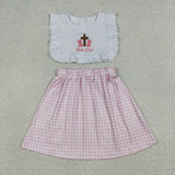 GSD3201 Embroidery Child of God Pink Girl's Dress