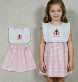 GSD3201 Embroidery Child of God Pink Girl's Dress
