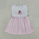 GSD3201 Embroidery Child of God Pink Girl's Dress