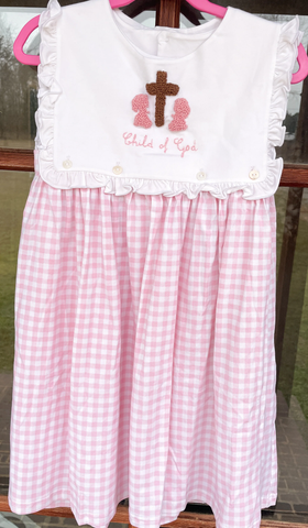 Preorder 12.21 MOQ 5 pcs Child of God Pink Girl's Dress